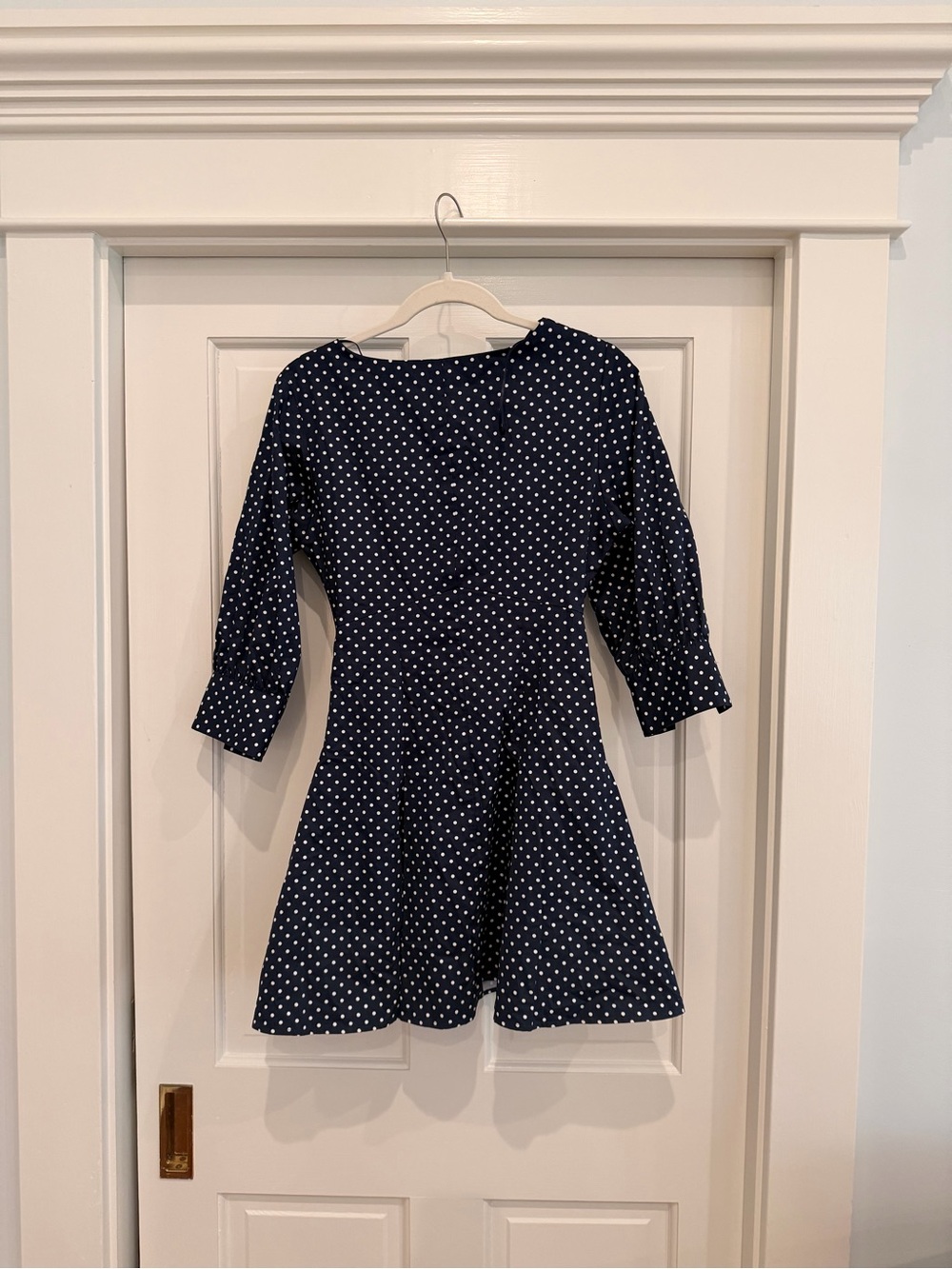 Hill House Navy Polka Dot Fit-and-Flare Dress